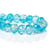 Fil de 70 perles en verre craquelé à facettes deux couleurs fabrication bijoux 8 mm CRISTAL BLEU CLAIR