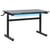Bureau Table Gaming Noir Look Futuriste Plateau Ajustable Manuellement à Rétro Eclairage LED Multicolore Ideal Pour Competitions Beliani