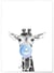Poster Bulle de Girafe Bleue | A3 : 29,7x42cm