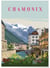 Affiche ville Chamonix 2 | A3 : 29,7x42cm