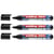 Lot de 3 marqueurs tableau blanc effaçables - EDDING - Pointe 1,5-3 mm - Noir