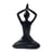 Statuette en Porcelaine Posture du Lotus Anjali Mudra Noir mat 20 cm - Omsaé