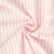 Tissu Double gaze de Coton Réversible Inès rayures Rose sur fond Blanc cassé