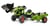Tractopelle à pédales Claas avec pelle frontale et remorque - Vert - Dès 2 ans - 100% Fabriqué en France - Contient 65% de Plastique recyclé - FALK