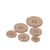 Lot de 3 boutons ronds 4 trous classique beige