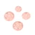 Bouton rond tunnel fleur rose layette