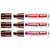 Lot de 3 marqueurs permanents 4-12 mm - EDDING - Marron - 800