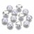 10 Boutons Aspect Métal et Perle NACRE blanc 12 mm acrylique - creation couture diy