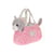 Peluche Chat avec sac - 18 cm - Gris et Blanc - GIPSY TOYS