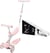 HyperMotion Trottinette Enfant Évolutive 50 KG Max Modulable 5 en 1 Draisienne Vélo Poussoir Siège Amovible Repose-pieds Selle Volant Réglable Rose