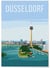 Affiche ville Düsseldorf | A3 : 29,7x42cm