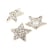 Bouton étoile strass blanc 19mm