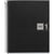 Cahier - 17x22cm - Spirales - Petits carreaux - Polypro - 80 pages perforées - Noir/Gris