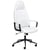 Chaise de Bureau Blanc Cassé en Tissu Pivotant Réglable avec Accoudoirs Style Traditionnel Moderne