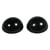 Demi - perles en plastique, 10mm ø, noir, 10 pièces