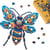 Puzzle en Bois Adulte et Enfant Figured'Art 200 pièces Animaux - Abeille florale - Design Original 31,4x31,5 cm Forme Unique avec Coffret en bois Premium, Parfait pour Offrir en Cadeau