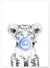 Poster Bulle de Lionceau Bleue | A3 : 29,7x42cm