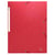 Chemises à élastiques carte lustrée 3 rabats monobloc - Rouge - x 50 - Exacompta