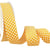 Bobine 15m Ruban pois polyester Jaune et blanc