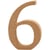 Chiffre, 6, H : 13 cm, ép. 2 cm, 1 pièce