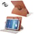 Housse Universelle Tablette Protection 8 Pouces Rotation 360° Simili Cuir Blanc