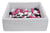 Piscine à balles pour enfant, 90x90 cm, Aire de jeu + 150 balles noir, blanc, rose,gris - Velinda