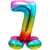 Ballon Géant Rainbow Chiffre 7 avec base (81 cm)