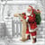 Lot de 4 serviettes en papier découpage collage 33 cm COURRIER PERE NOEL NO 106