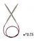 Aiguilles à tricoter circulaires fixes cable 80 cm Nova Metal du n° 2,5 à 5 - Knitpro 2,75 Gris