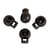Lot de 4 serres-cordon boule 18x23mm noir