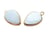 2 Breloques goutte en nacre et laiton doré 22*13mm - semi-percé