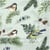 Lot de 4 serviettes en papier découpage collage 33 cm OISEAU PIN PIGNE O 602