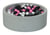 Piscine à balles Aire de jeu + 450 balles noir,blanc,rose clair,gris - Velinda