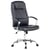 Chaise de Bureau Fauteuil Cuir PU Noir avec Pied Chromé à Roulettes Réglable en Hauteur Design Ergonomique Moderne avec Dossier Inclinable Beliani