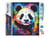 Diamond Painting Broderie Diamant Figured’Art 40x50cm toile entière roulée avec diamants carrés - Panda Coloré Abstrait