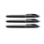 Lot de 3 stylos 4 couleurs BIC - Pointe Moyenne Corps Noir