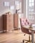 Armoire et Commode de Bureau en Acier Rose Pêche composé de Trois Tiroirs pour ranger les Dossiers Beliani