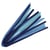 Filin chenille - mélange, tons bleus, 50x0,9cm, assorti, 10 pces