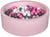 Piscine à balles Aire de jeu + 200 balles rose blanc,rose clair,gris - Velinda