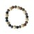 Bracelet Agate Multicolore Perles rondes 8 mm et Perles bois 1 cm - Omsaé