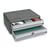 Module organisateur bureau Support d'écran avec serrure 2 grands tiroirs MoovUp Gris - CEP