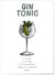 Affiche Cocktail Gin Tonic | A3 : 29,7x42cm