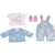 Baby Annabell Active Deluxe Jeans 43cm avec veste, chemise, pantalon et chaussettes.