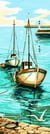 Canevas antique Le port 25x60cm