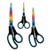 Lot de 3 Ciseaux professionnels arc en ciel
