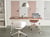 Bureau Pliant Marron et Blanc Structure en Métal Rectangulaire à Roulettes Mobile 160 x 60 cm Style Moderne