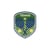 Ecusson thermocollant blason tennis fond vert 5x6cm