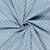 Tissu Chambray Coton Fleurs brodées sur fond Bleu clair