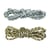 MégaCréa DIY - Cordon tressé en simicuir Doré et Argenté 3 mm x 1 m 2 pièces