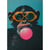 Tableau sur toile portrait chimpanzé pop art 45x65 cm